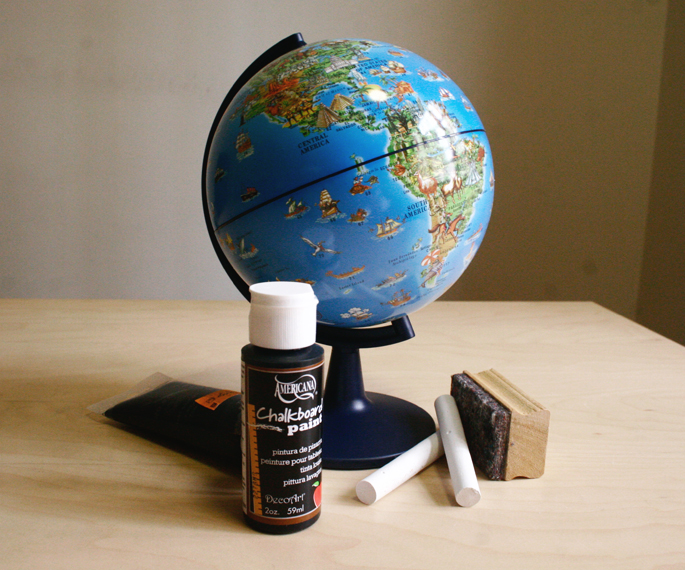 Homemade Chalkboard Globe