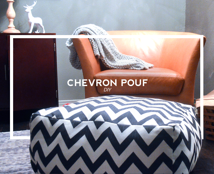 Chevron Pouf DIY