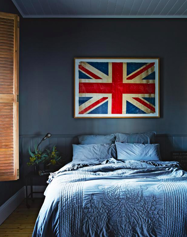 Blue Vintage Bedroom