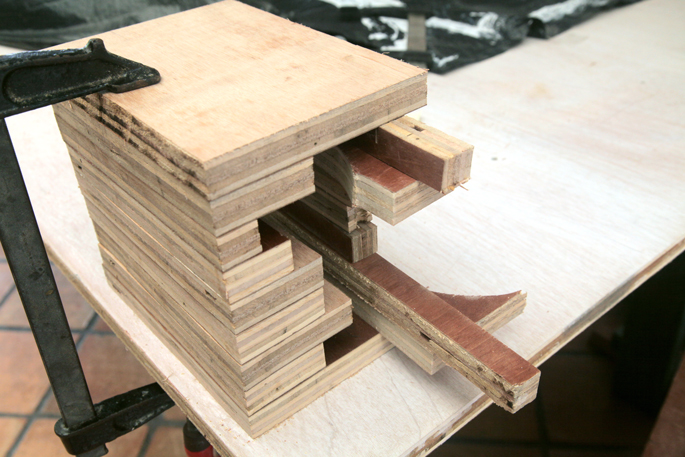 2 Hour DIY: Book Stand Display - Step #4 Clamping the glued pieces