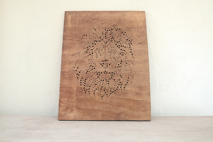 Drill and Plywood DIY Art Board - Step #4 Adding the polyurethane