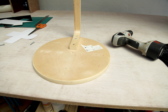 DIY IKEA FROSTA Lamp and Tripod Stool Combo - STEP 7 Building the 3 legged stool