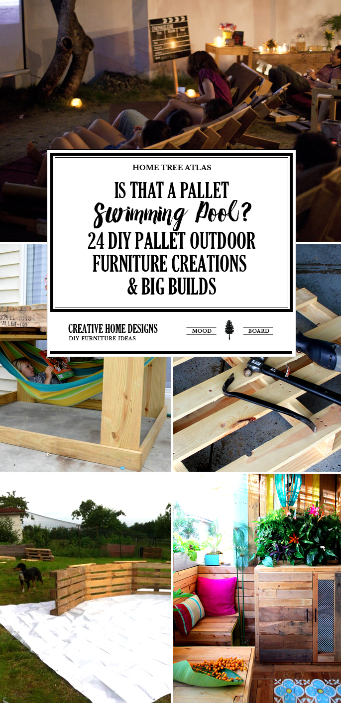 Is That a Pallet Swimming Pool? 24 DIY Pallet Outdoor Furniture Creations and Big Builds