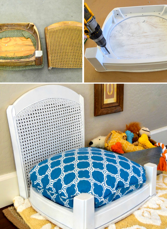 Making Sleeping Arrangements: Creative Ideas for DIY Dog Beds - #2 A DIY pet bed made out of an old chair