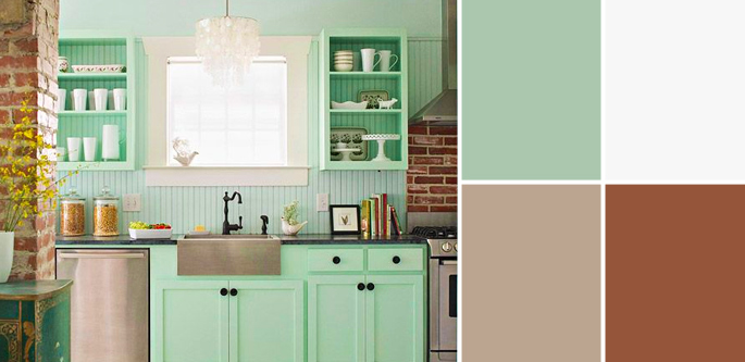 Vintage Paint Colors and Palette Home Style Guide: Fresh Mint