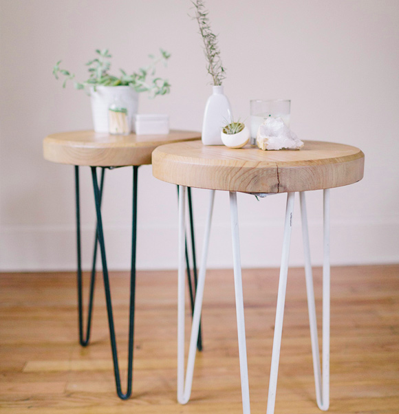 One Day Builds: 9 Simple and Easy DIY Projects Using Hairpin Legs: #3 Hairpin Leg Stools