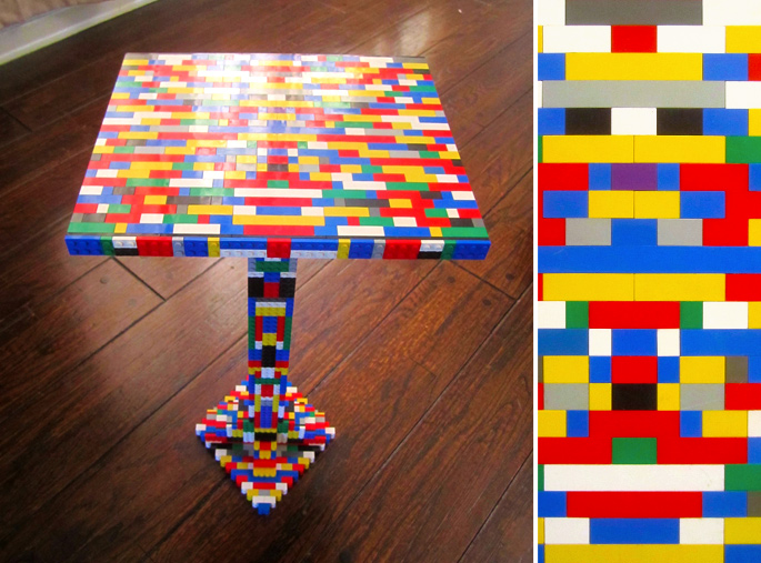 21 Insanely Cool DIY LEGO Furniture and Home Decor Creations: #3 100% LEGO table