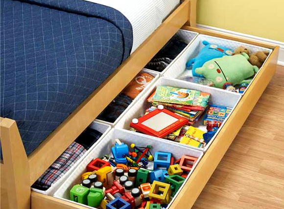7 Friendly Kids Room Storage Ideas: #3 What's under the bed?