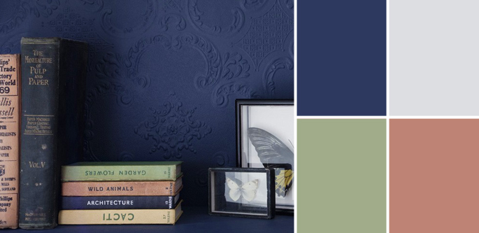 Vintage Paint Colors and Palette Home Style Guide: Bold Blue