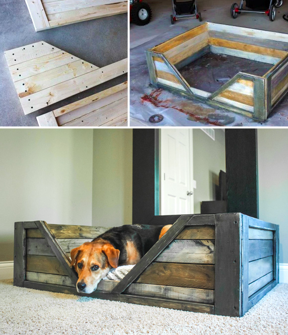 Making Sleeping Arrangements: Creative Ideas for DIY Dog Beds - #6 DIY wooden large dog bed