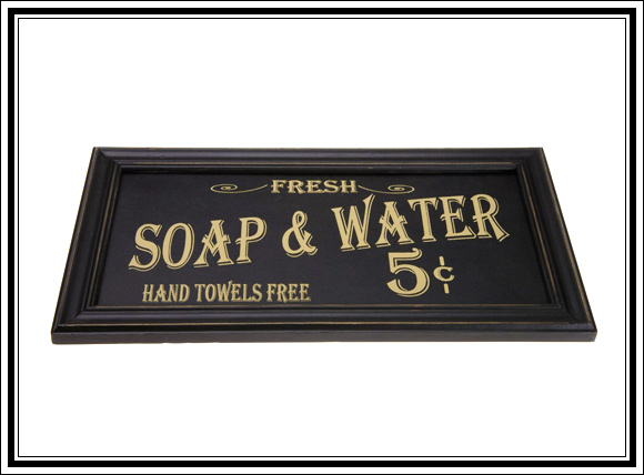 What Vintage Home Decor Pieces Can You Buy For Under $12? #6 Bathroom sign