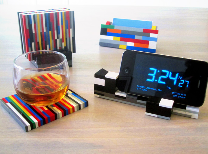 21 Insanely Cool DIY LEGO Furniture and Home Decor Creations: #12 LEGO drink coasters