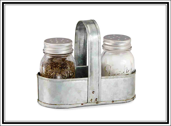 What Vintage Home Decor Pieces Can You Buy For Under $12? Splurge Item #4 Galvanized salt and pepper set