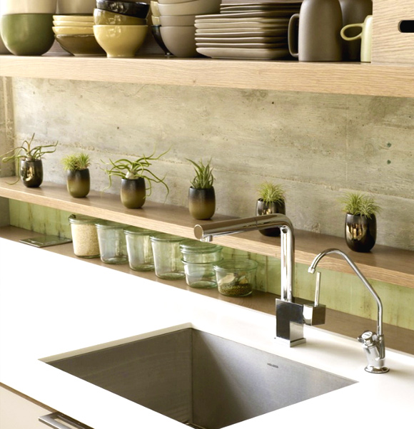 21 Kitchen Backsplash Ideas and Design Tips || The Ultimate Creative Guide: #18 Concrete kitchen backsplash