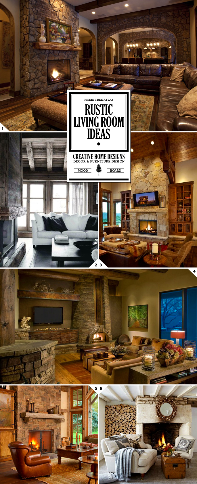 Rustic Living Room Ideas, Decor and Furniture Designs
