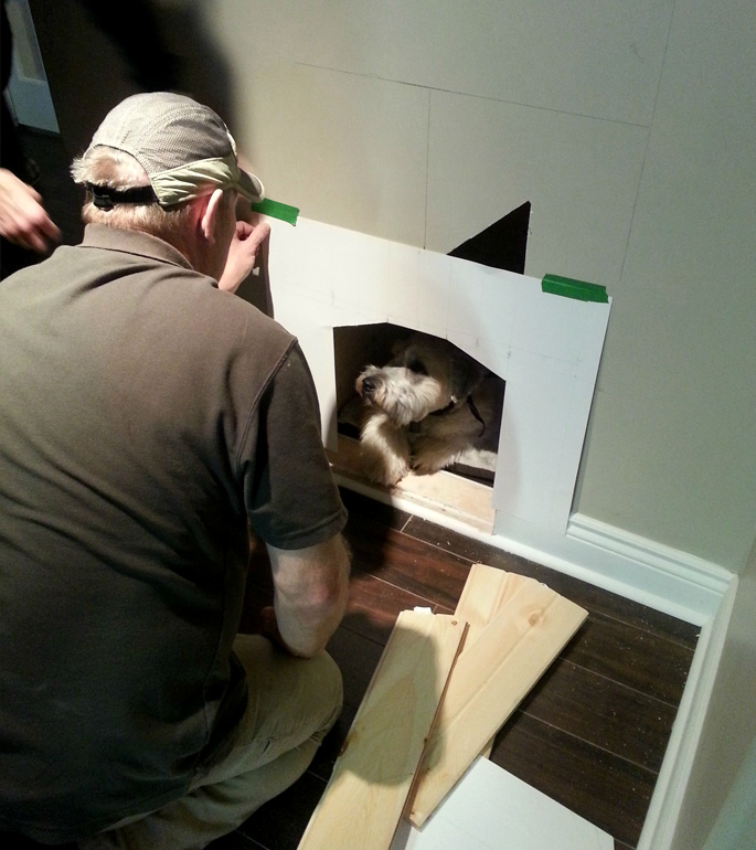 Weekend Build: DIY Staircase Dog House - Step 3 The door