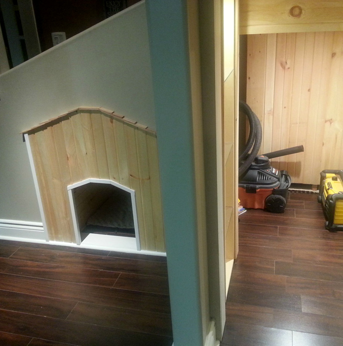 Weekend Build: DIY Staircase Dog House