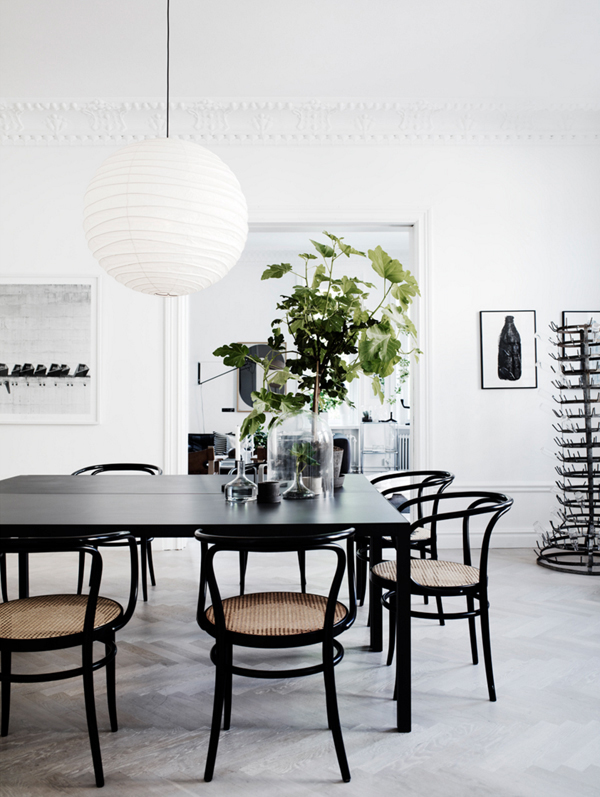 PASSPORT: Modern Rustic LA Home Tour - Black and white dining room