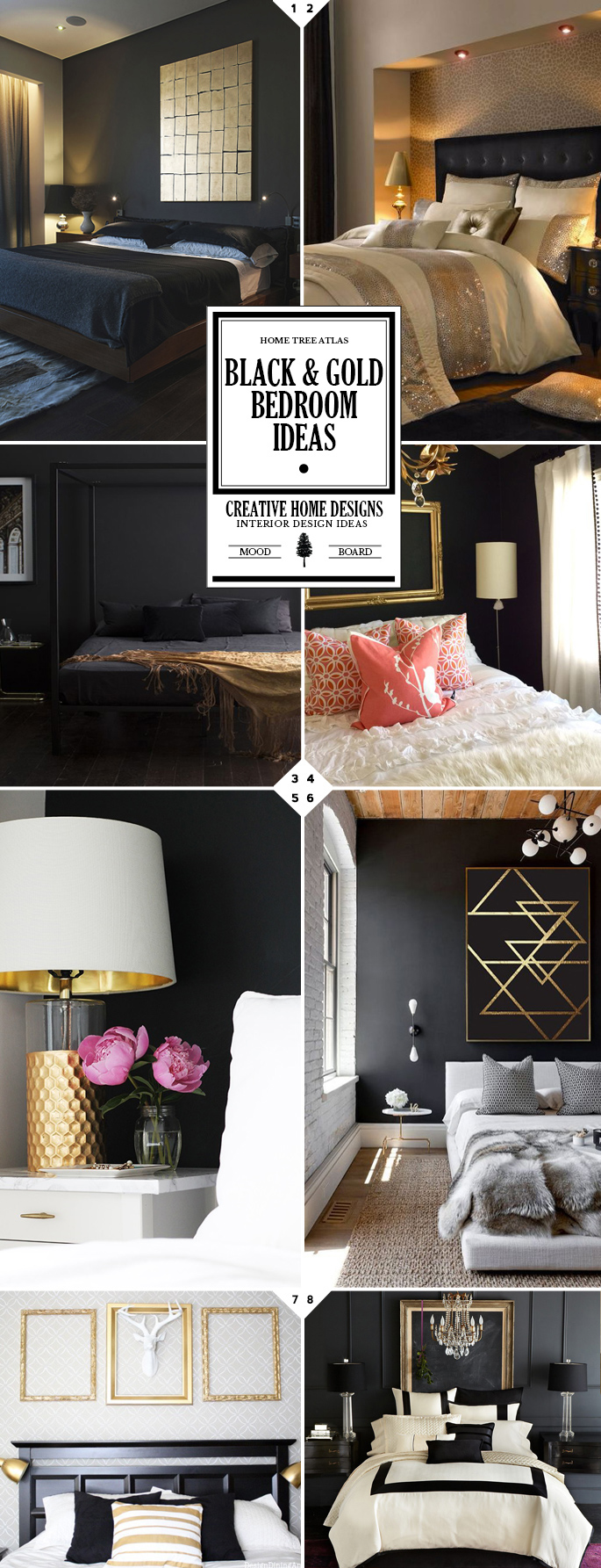 Style Guide: Black and Gold Bedroom Ideas