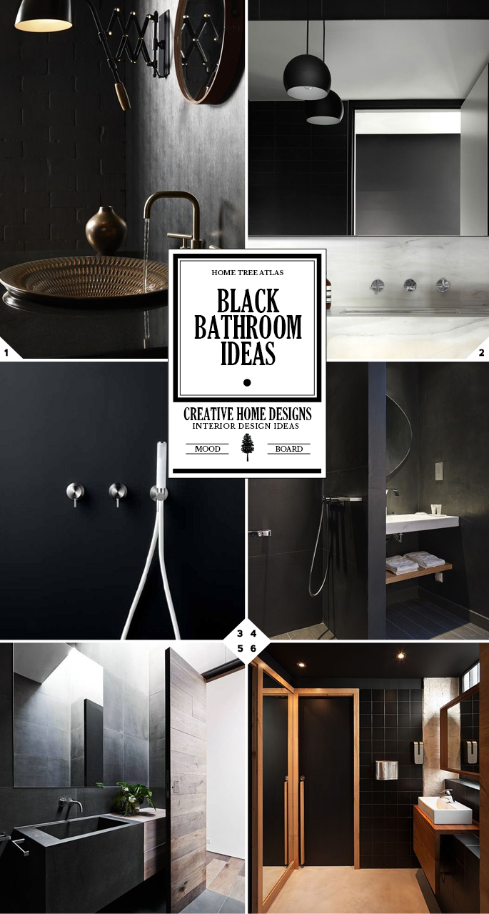 Luxury With Color: Black Bathroom Ideas
