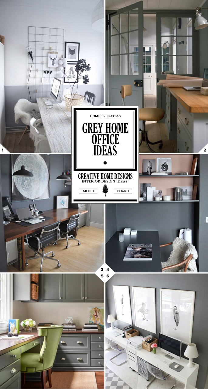 Work in Style: Grey Home Office Ideas