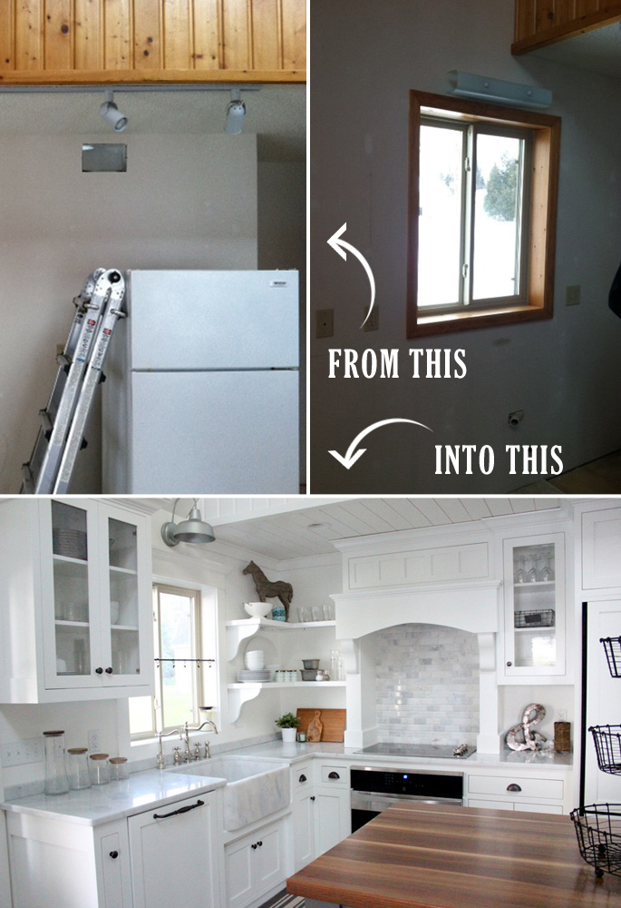 Before and After the kitchen makeover