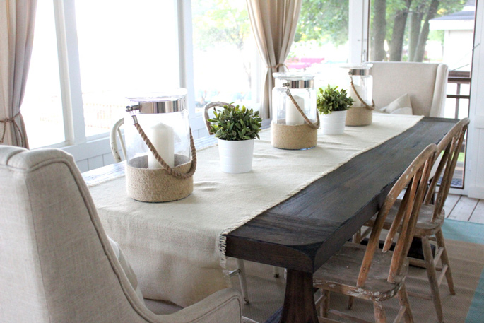 PASSPORT: Before and After Minnesota Farmhouse Cabin Renovation and Makeover Tour - Farmhouse dining table