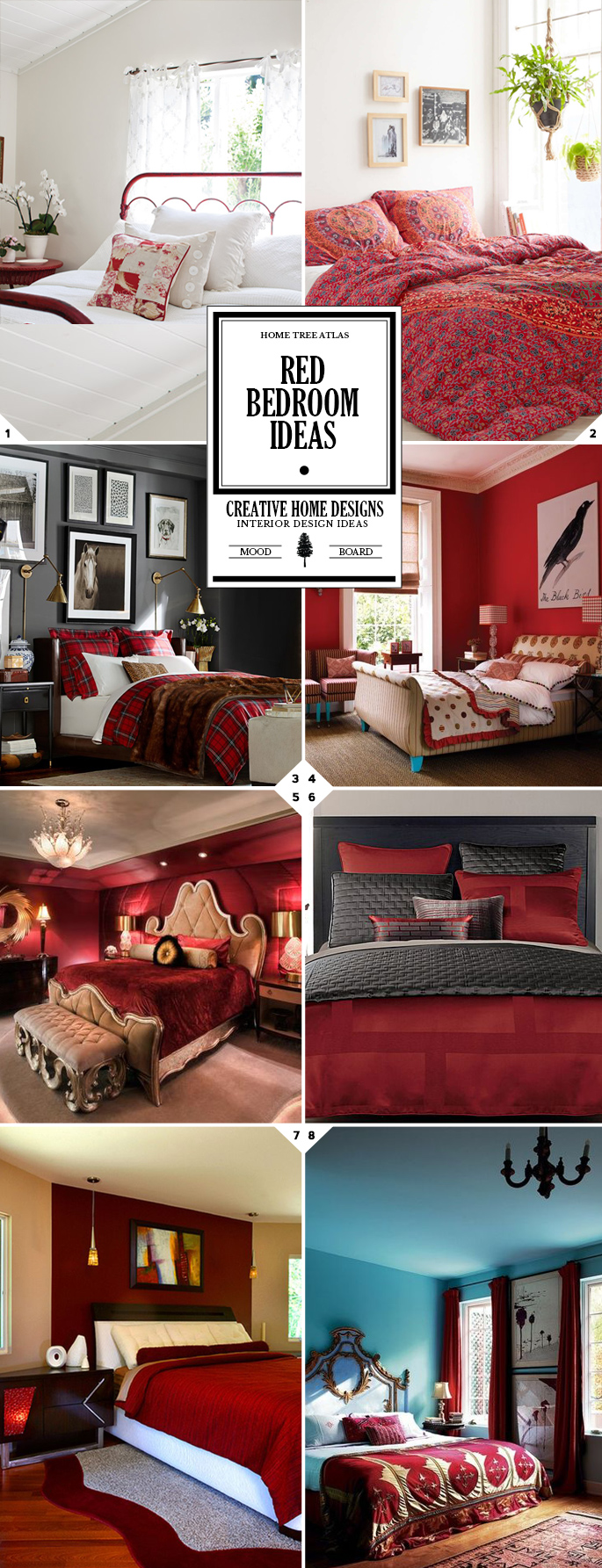 Color Guide: Red Bedroom Design Ideas