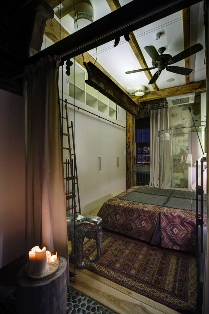 PASSPORT: Bachelor Pad Russian Loft Tour - Bedroom