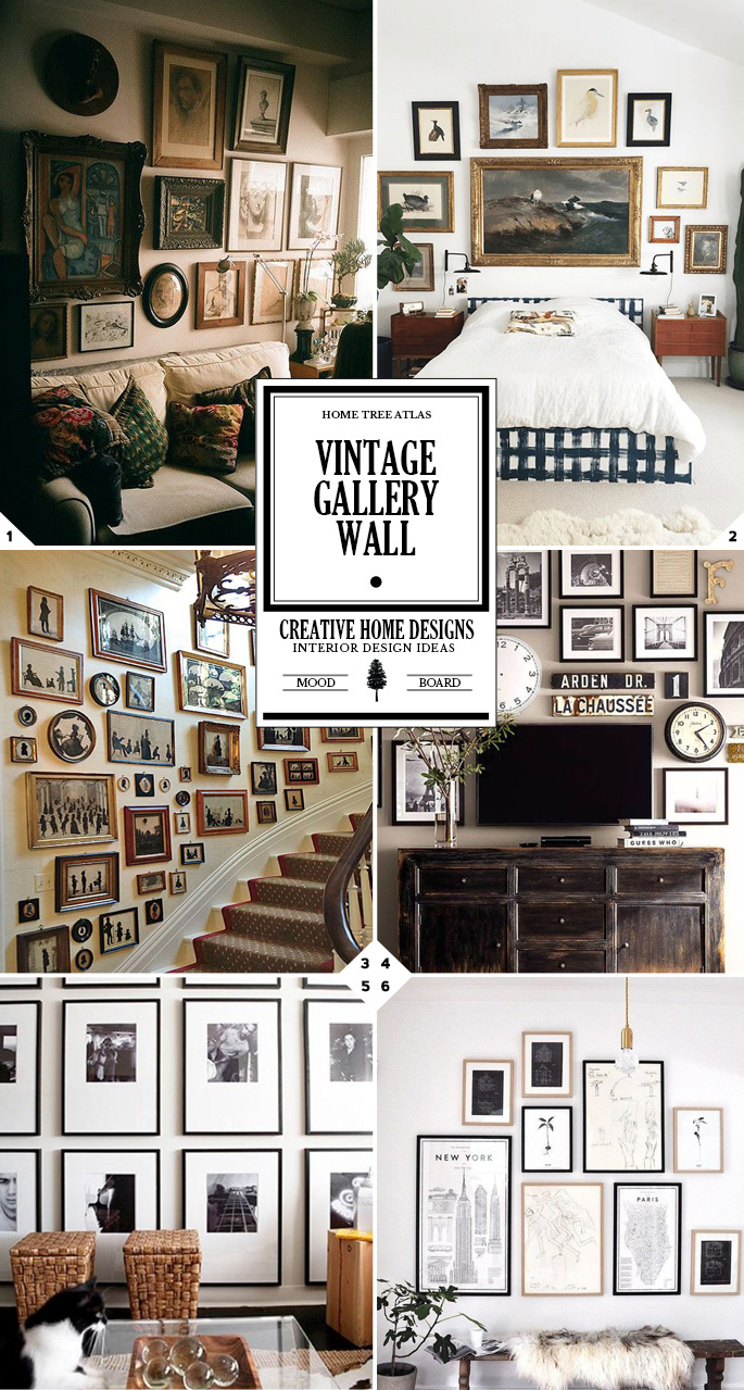 Design Tips on How To Create a Vintage Gallery Wall