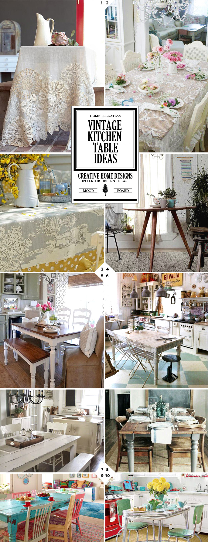 Style Guide: 10 Vintage Kitchen Table Ideas and Designs