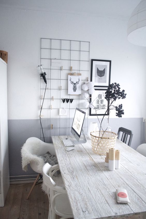 Grey home office decor ideas