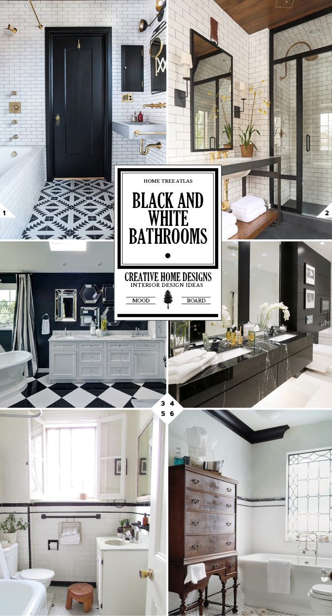 The Classic Look: Black and White Bathroom Decor Ideas