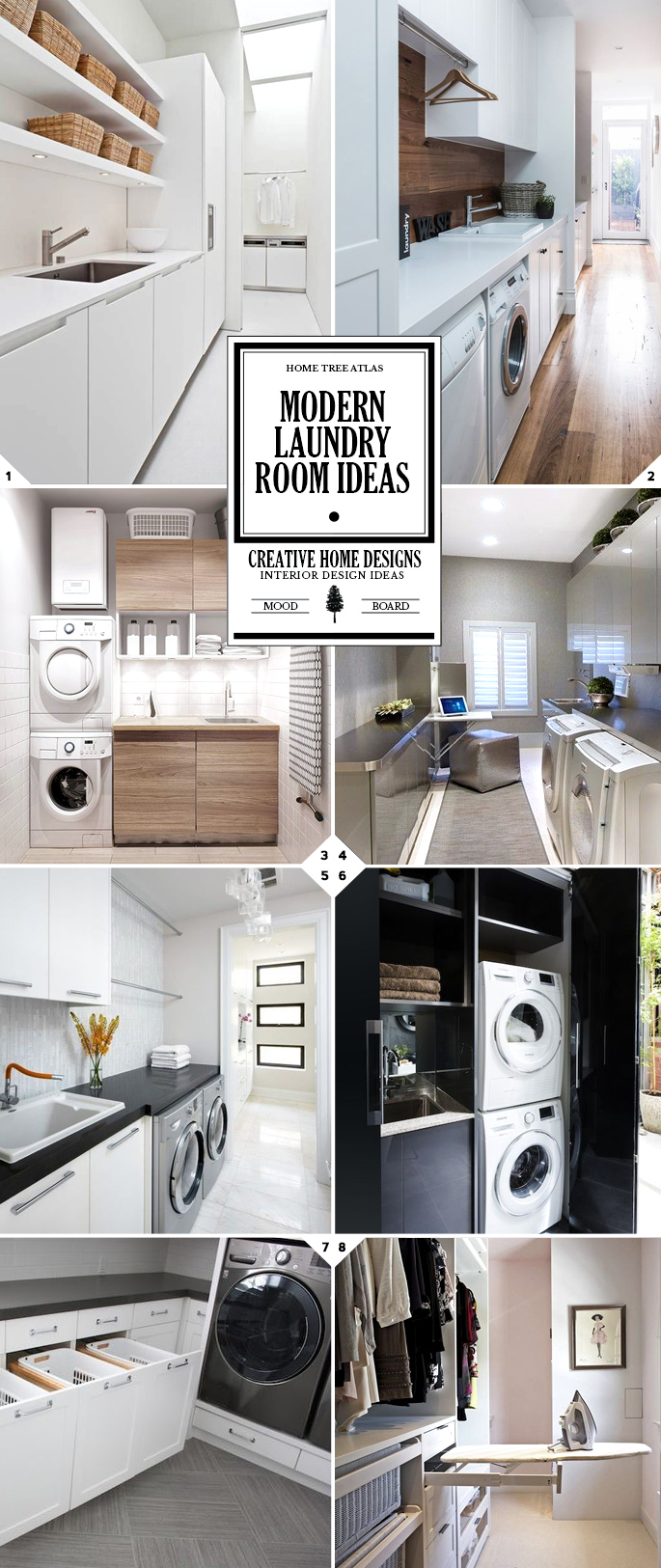 Modern laundry room decor, design, and layout ideas